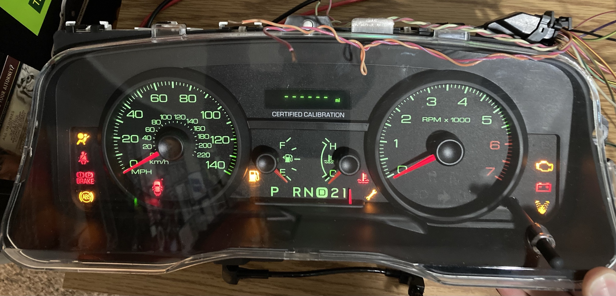 Ford Crown Victoria P71 instrument cluster
