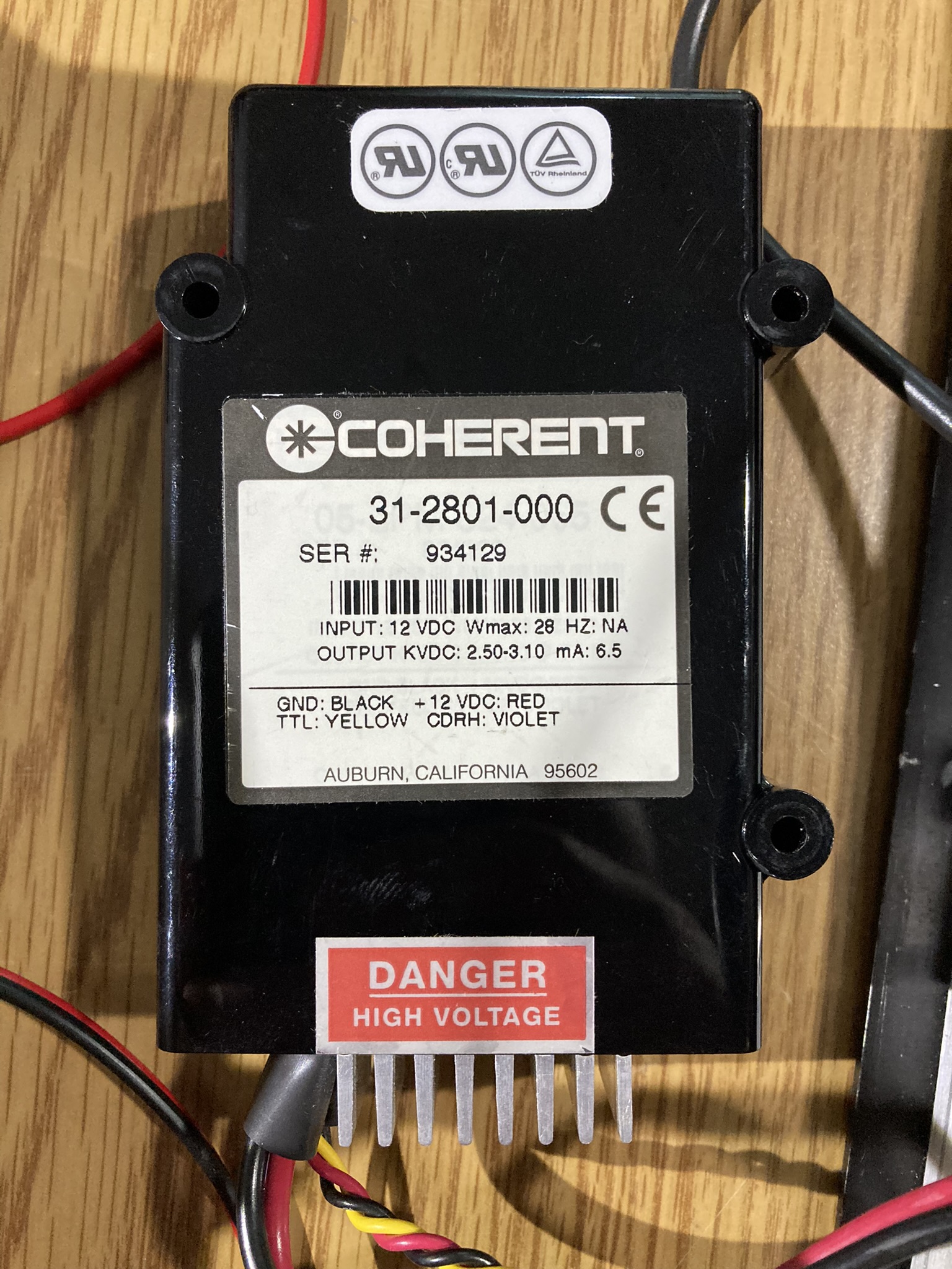 HeNe laser power supply module, branded Coherent