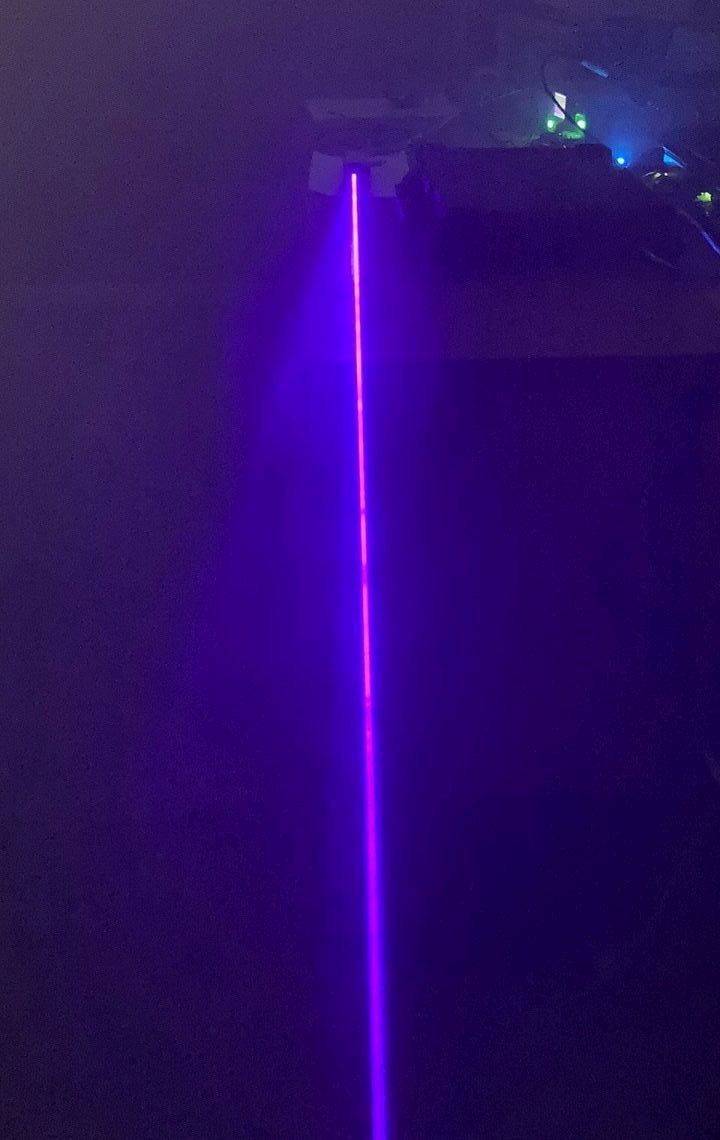 Violet laser beam