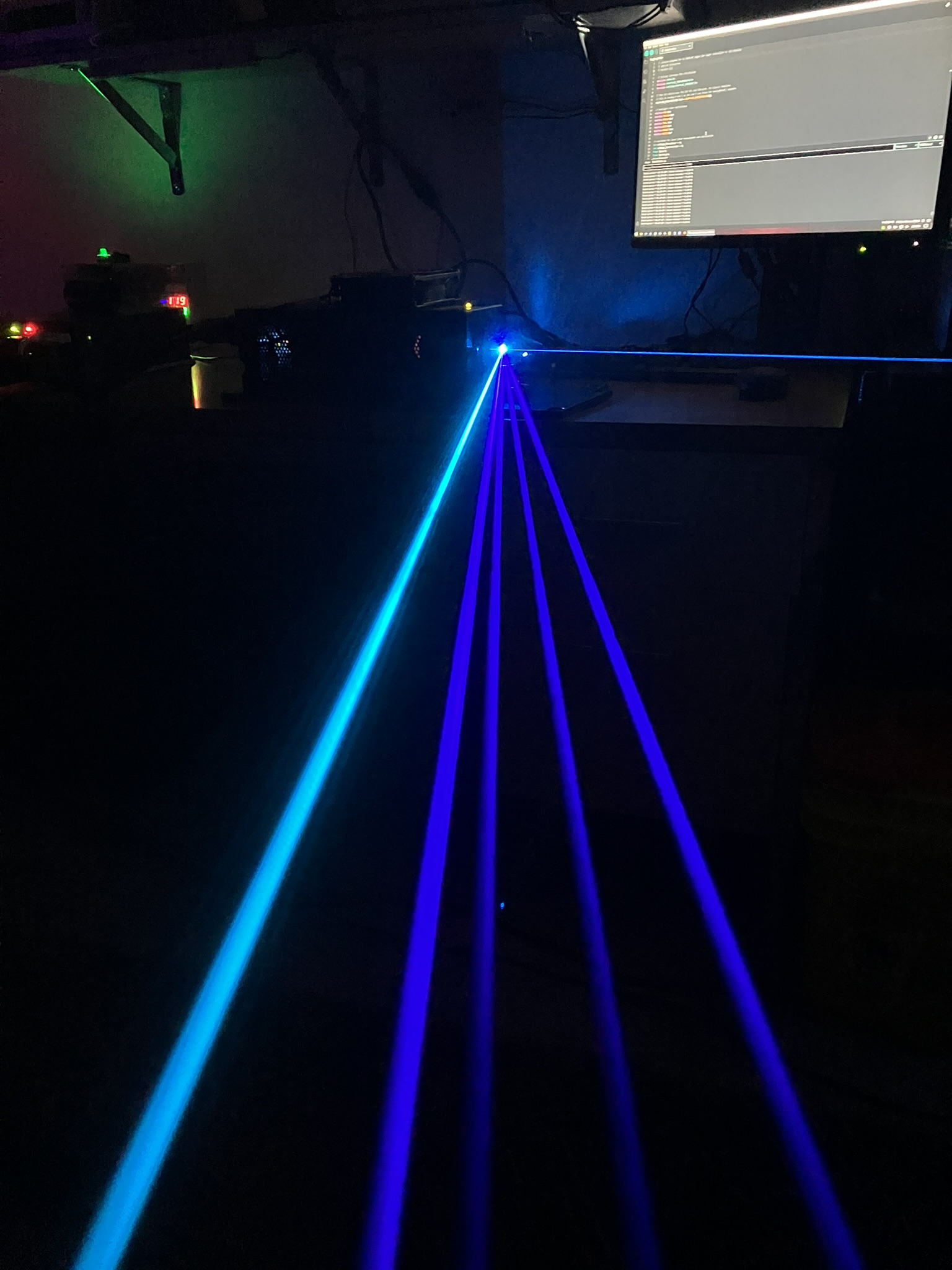 multiple beams of different wavelengths
