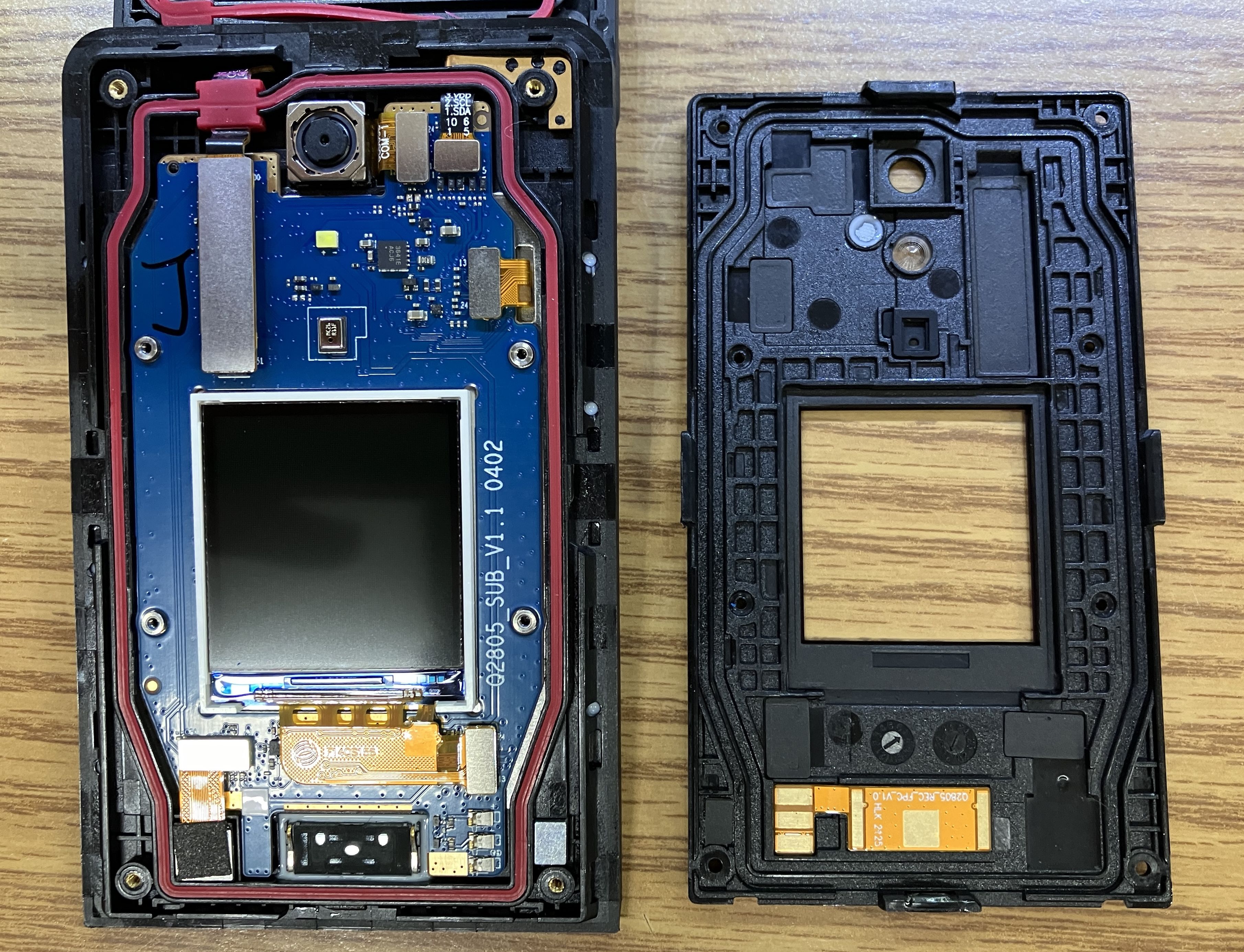 CAT S22 Flip top half with outer casing removed