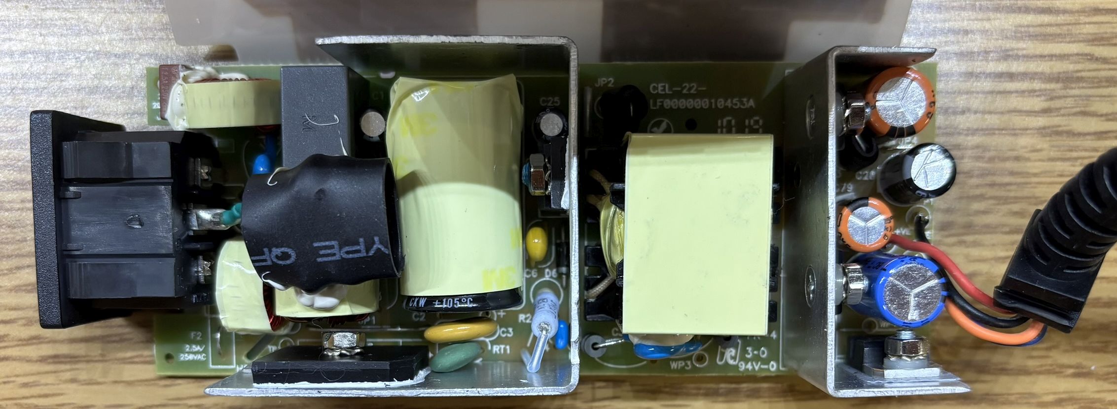 External power supply inside top