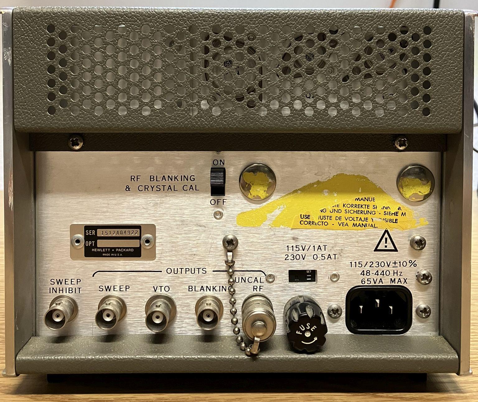 hp 8601a generator sweeper