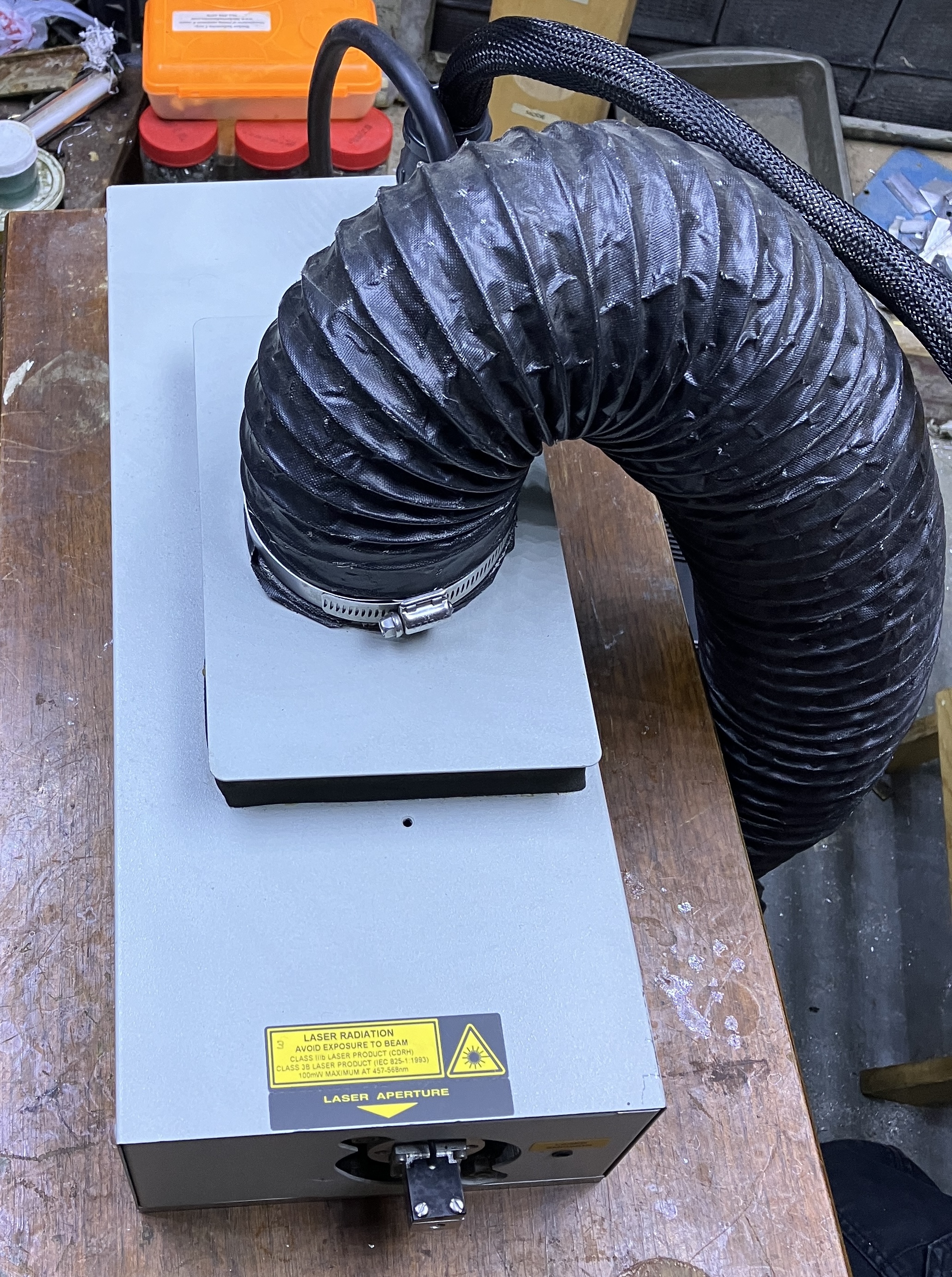 Omnichrome model 171 ion laser head with cooling duct attached