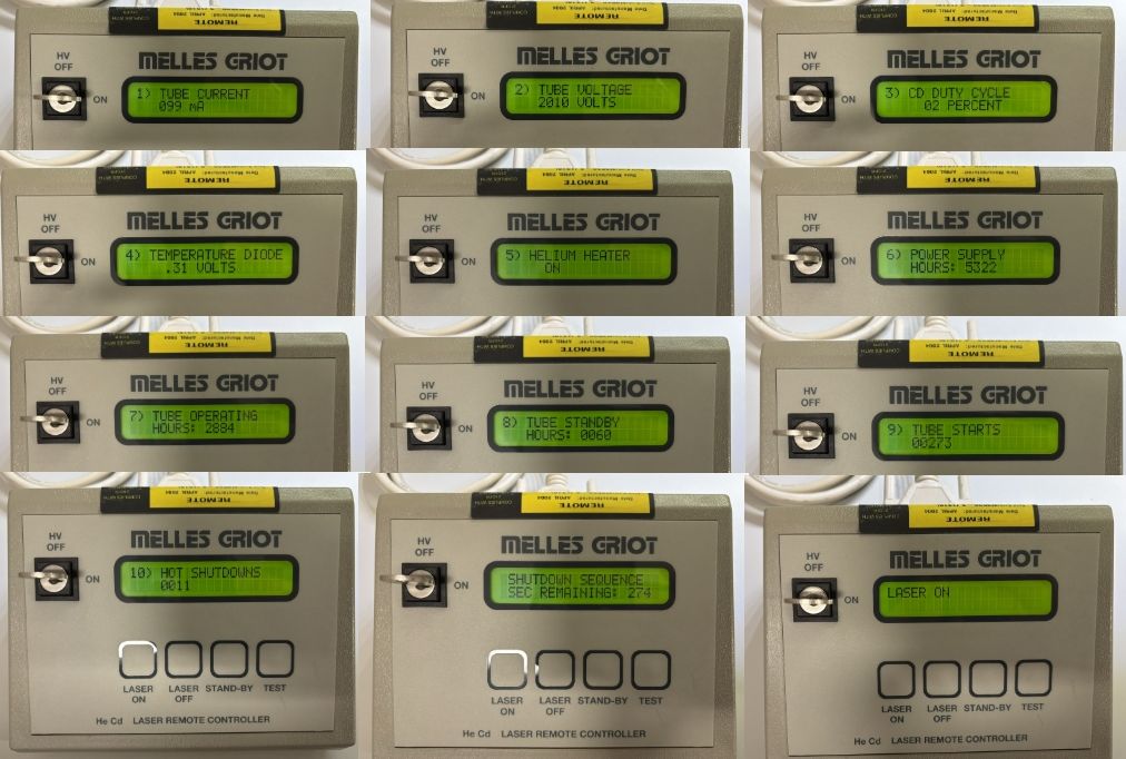 Omnichrome HeCd laser remote controller