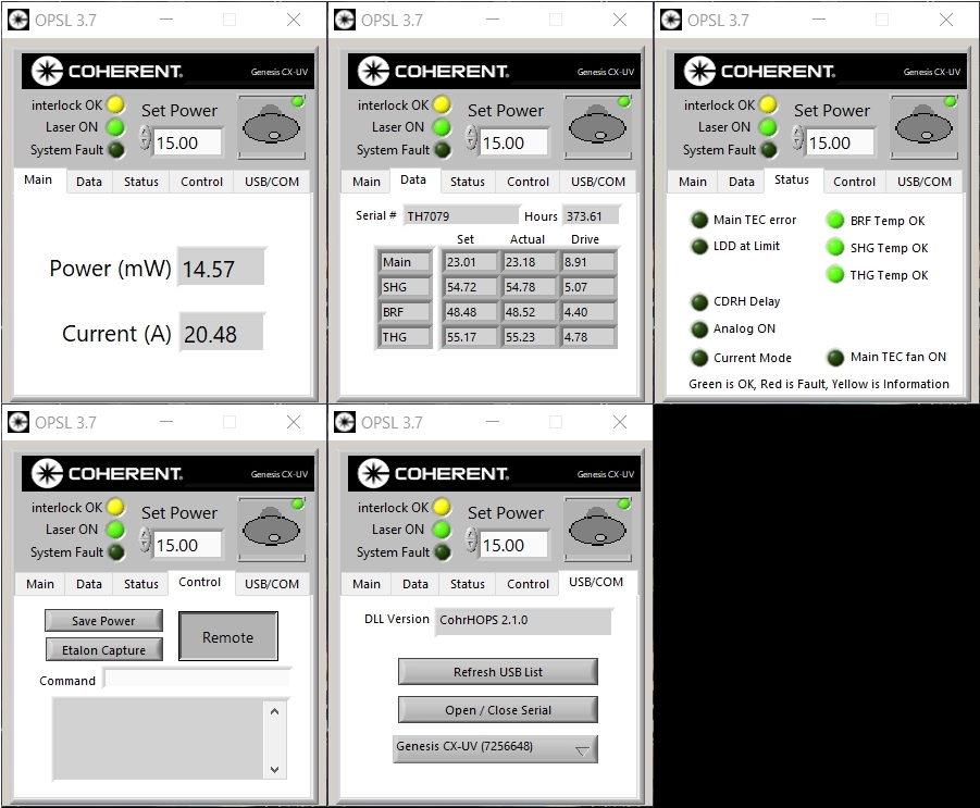 Coherent OPSL GUI software