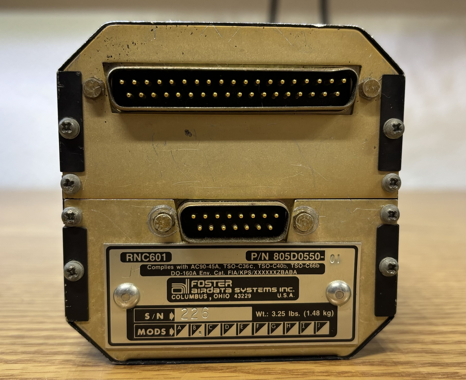 RNAV computer with cover removed