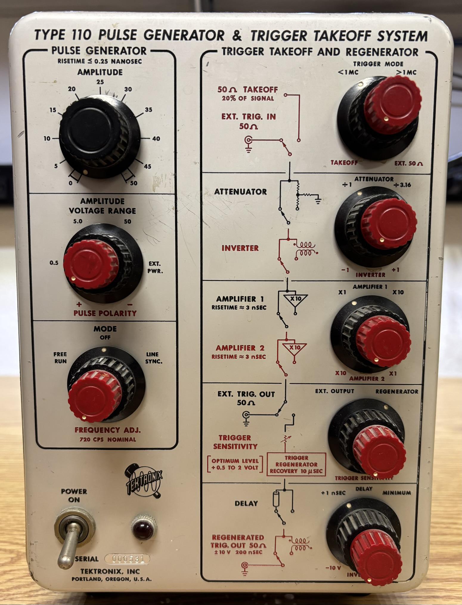 tektronix type 110 pulse generator